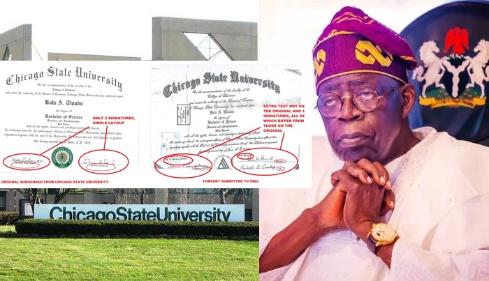 Tinubu Has Two Chicago University Certificates Signed By Different Persons.