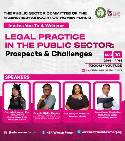 'LEGAL PRACTICE IN THE PUBLIC SECTOR: PROSPECTS & CHALLENGES.