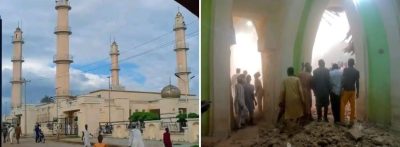 JUST-IN: 5 Dead, 7 Injured As Zaria Central Mosque Collapses On Worshipers.