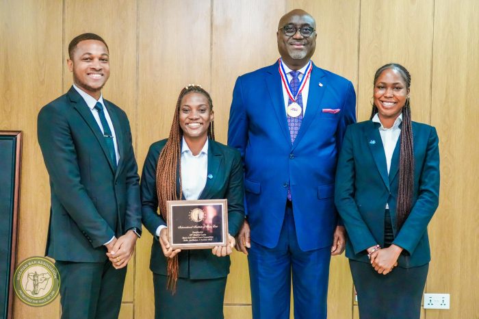 NBA President Commends UNICAL's Manfred Lachs Space Law Moot Competition Champions.