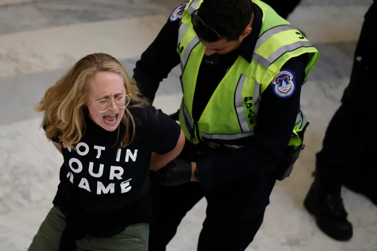 Jewish Activists Arrested at US Congress During Anti-Israel Protest Amid Gaza Conflict