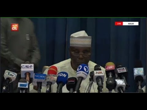 Atiku Abubakar Convenes World Press Conference
