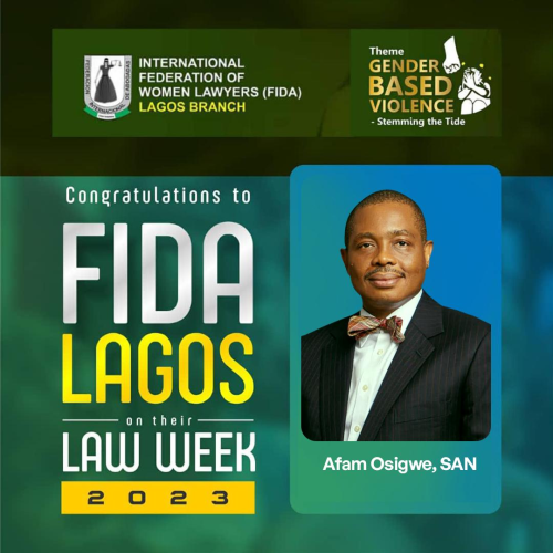 Mazi Afam Osigwe, SAN, Congratulates FIDA Lagos Branch on the 2023 Law Week