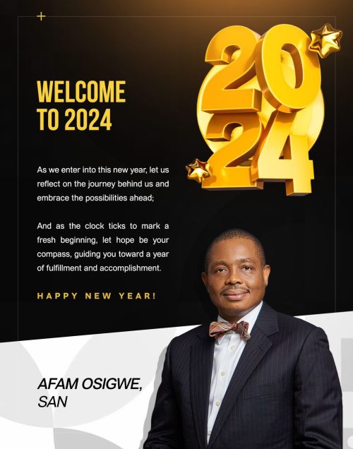 A New Year's Message of Reflection and Hope from AFAM OSIGWE, SAN